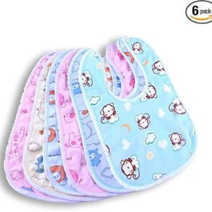 TechHark® Baby Waterproof Bibs Apron (Pack of 6) (Multicolor)