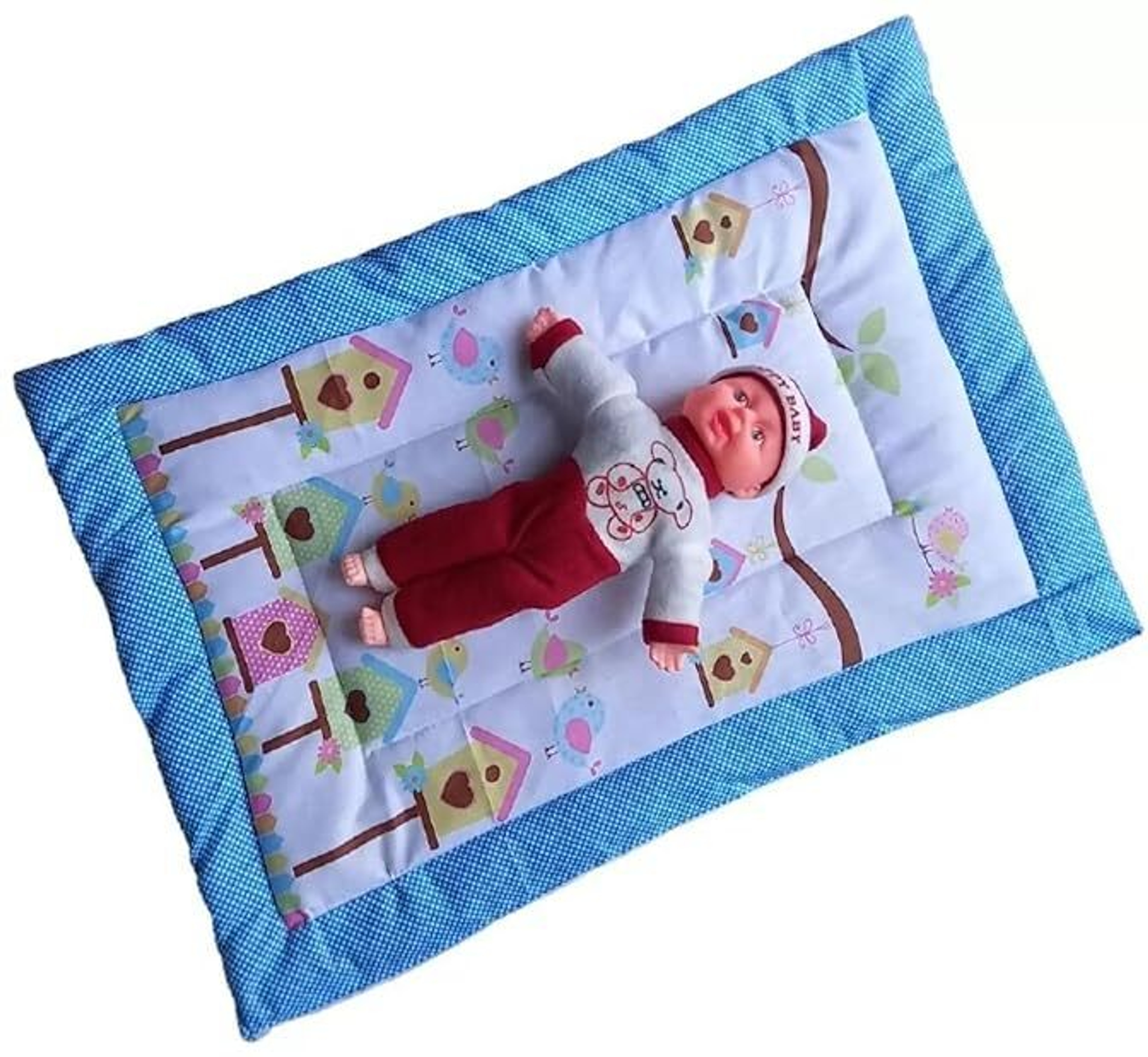 TechHark® Combo Newborn Baby Pom Pom Cotton Baby Bed | Godari | Cradle Bed | Crib Sheet (Multicolor) - Image 4
