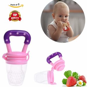 TechHark® Fruit and Vegetable Nibbler Teether and Feeder  (Pink)