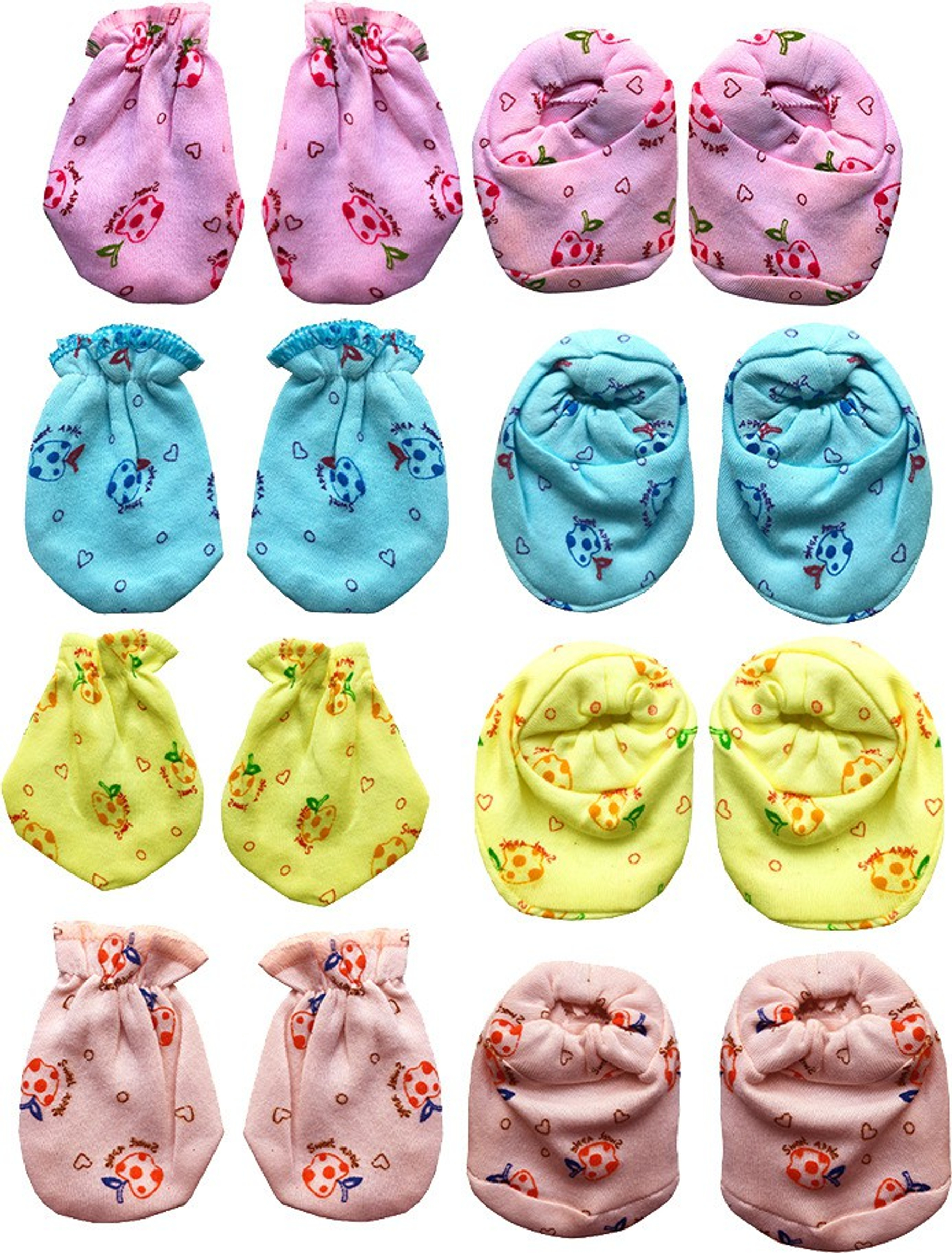 TechHark® New Born Baby Care Cloth Set Combo Set Of 24 Jhabla Nappy Mittens Hosiery Soft Material Random Print Design (Multicolor) 4.339 Ratings & 2 Reviews - Image 3