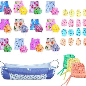 TechHark® New Baby Care Combo Of 32 Items, Premium Quality Cloth Material, 0 - 6 Months (Multicolor) (Multicolor)