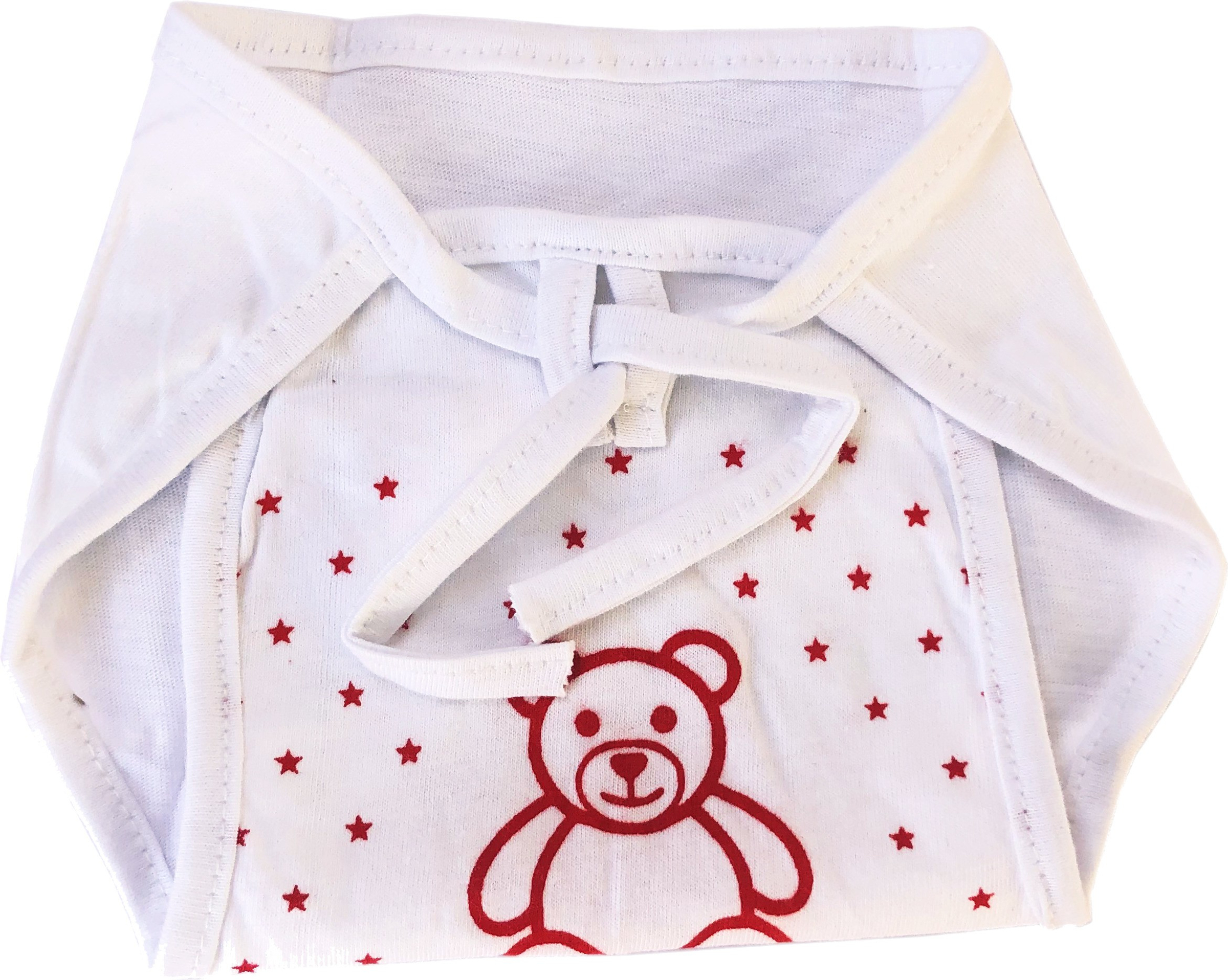 TechHark® New Born Baby Care Cloth Set For Naming Ceremony, Zhabla, Hand Mittens, Leg Booties, Nappy (Langot) and Cap, All Hosiery Soft Cloth Fabric (Multicolor) (White) - Image 3