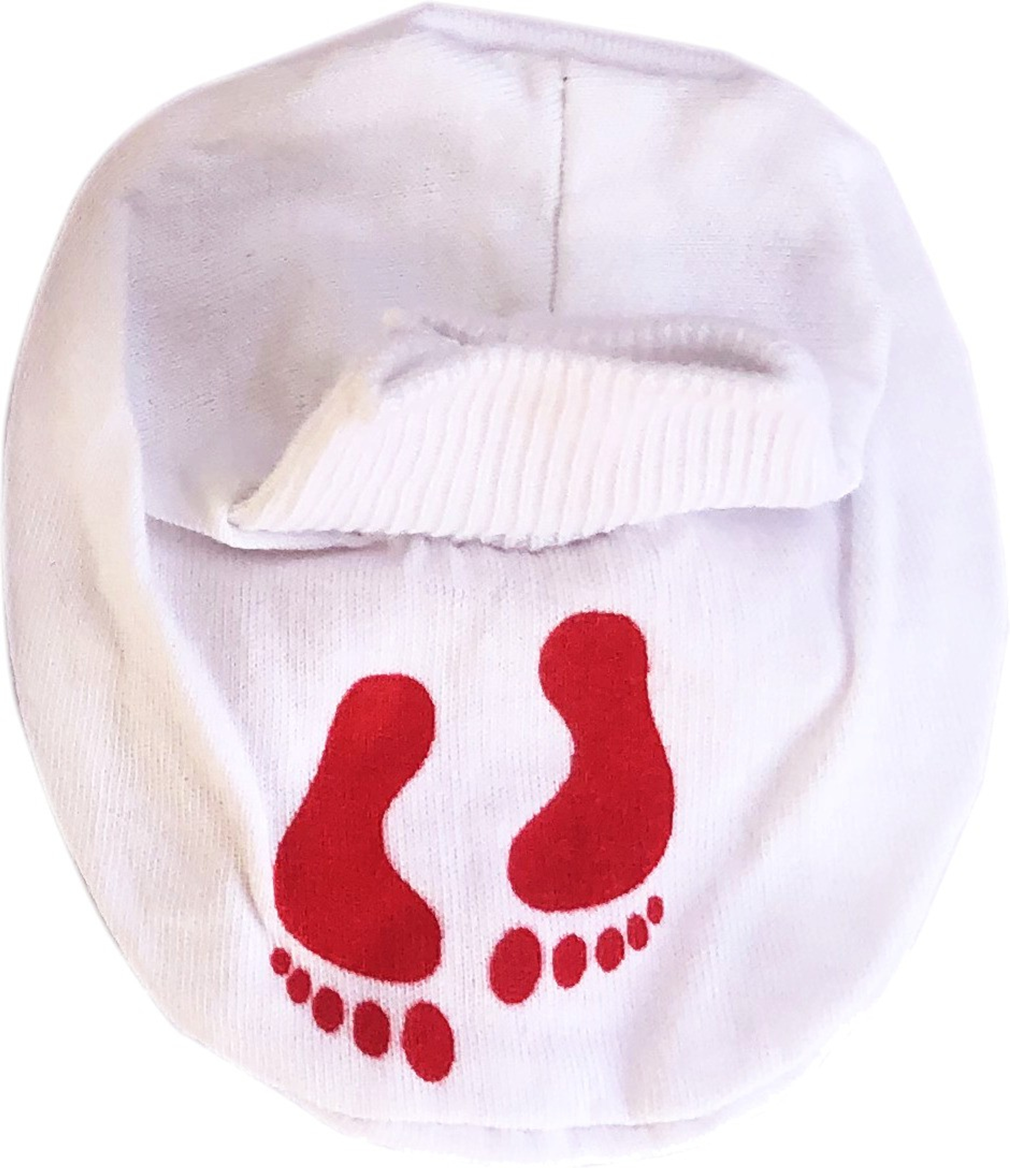 TechHark® New Born Baby Care Cloth Set For Naming Ceremony, Zhabla, Hand Mittens, Leg Booties, Nappy (Langot) and Cap, All Hosiery Soft Cloth Fabric (Multicolor) (White) - Image 4