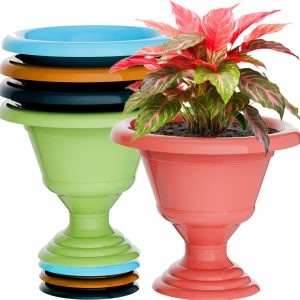TechHark® Set of 5 Multicolor plant container for Home , Garden & Office decoration