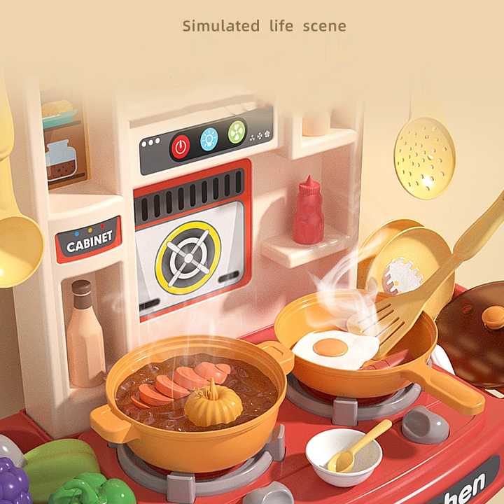 TechHark® Kitchen Cook Set Roll Play Toy Kitchen Set For Your Kids - Image 2