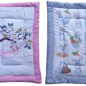 TechHark® Mattress For New Born Baby Bed Mat (Pack of 2)(0-1 Years)(30 X 20 Inch) (Multicolor)