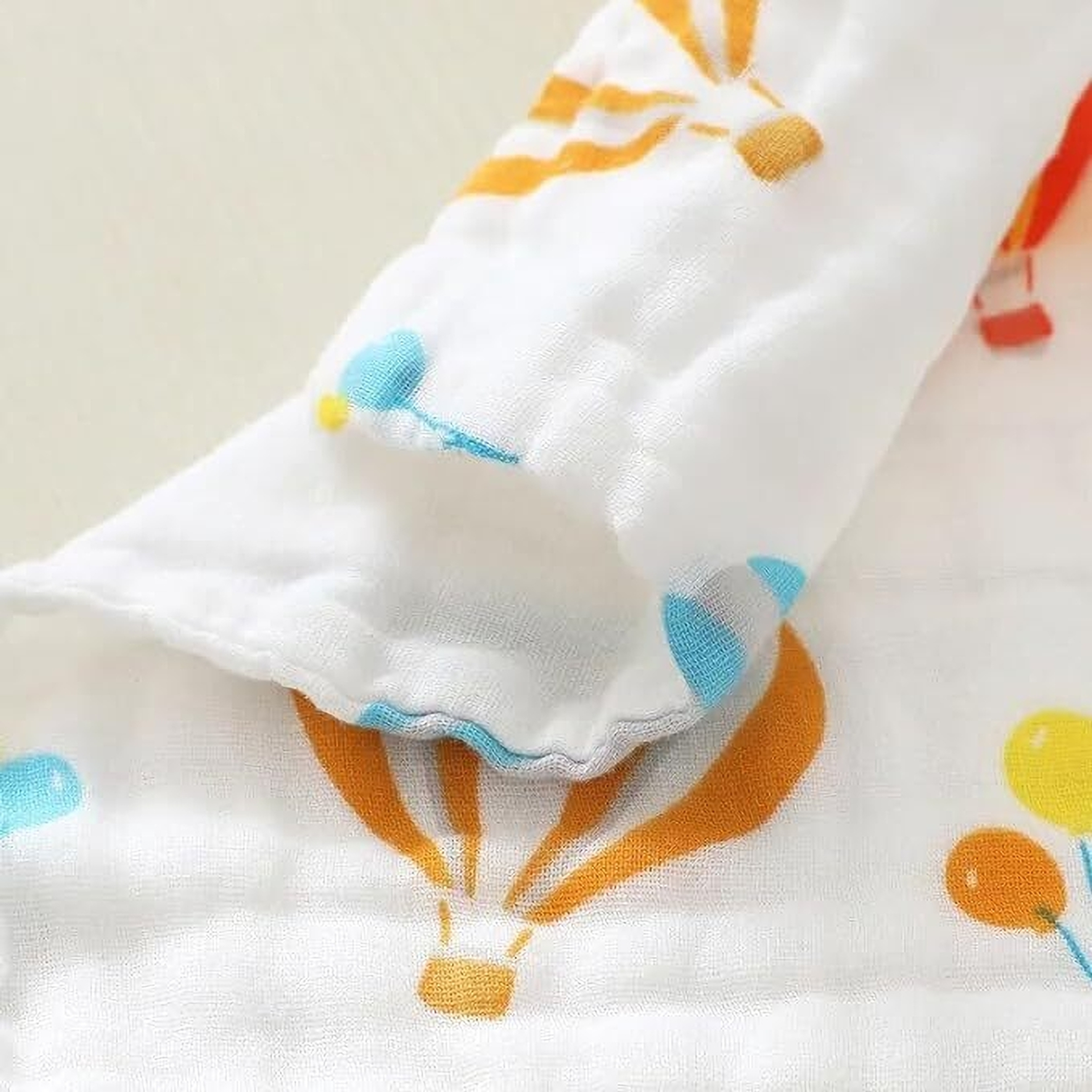 TechHark® Baby Muslin Wash Cloths Towels Cum Square Wipes – Super Absorbent Multicolor Cloth Napkins (5 Sheets) - Image 5