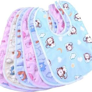 TechHark® Waterproof Babies Apron with Bib (Multicolour) - Set of 6  (Multicolor)