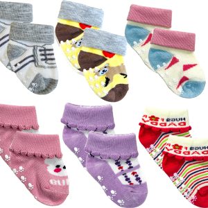 TechHark® Baby Boys & Baby Girls Printed Ankle Length  (Pack of 6)