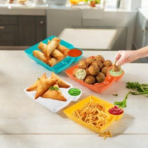TechHark® Pack of 4 Pcs Kids & Adults Breakfast Plates.